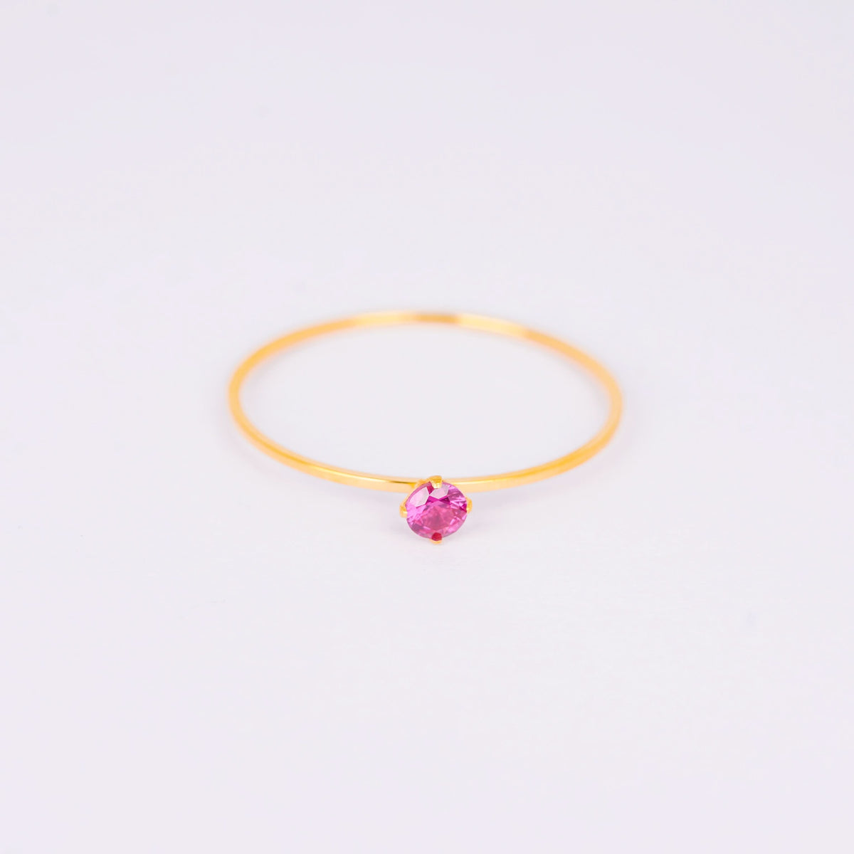 18K Gold Plated Teal Flower Halo Ring for Women | Anti Tarnish
