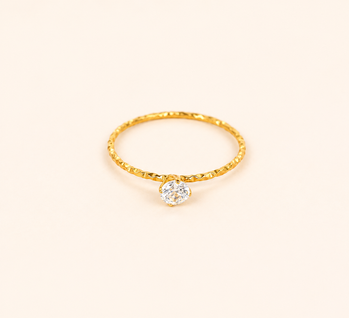 Petite Solitaire Ring