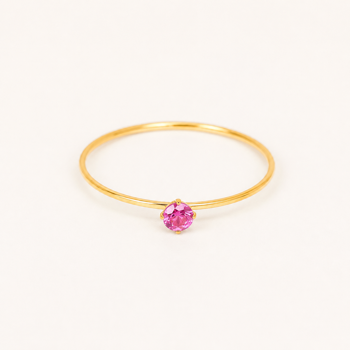 18K Gold Plated Teal Flower Halo Ring for Women | Anti Tarnish