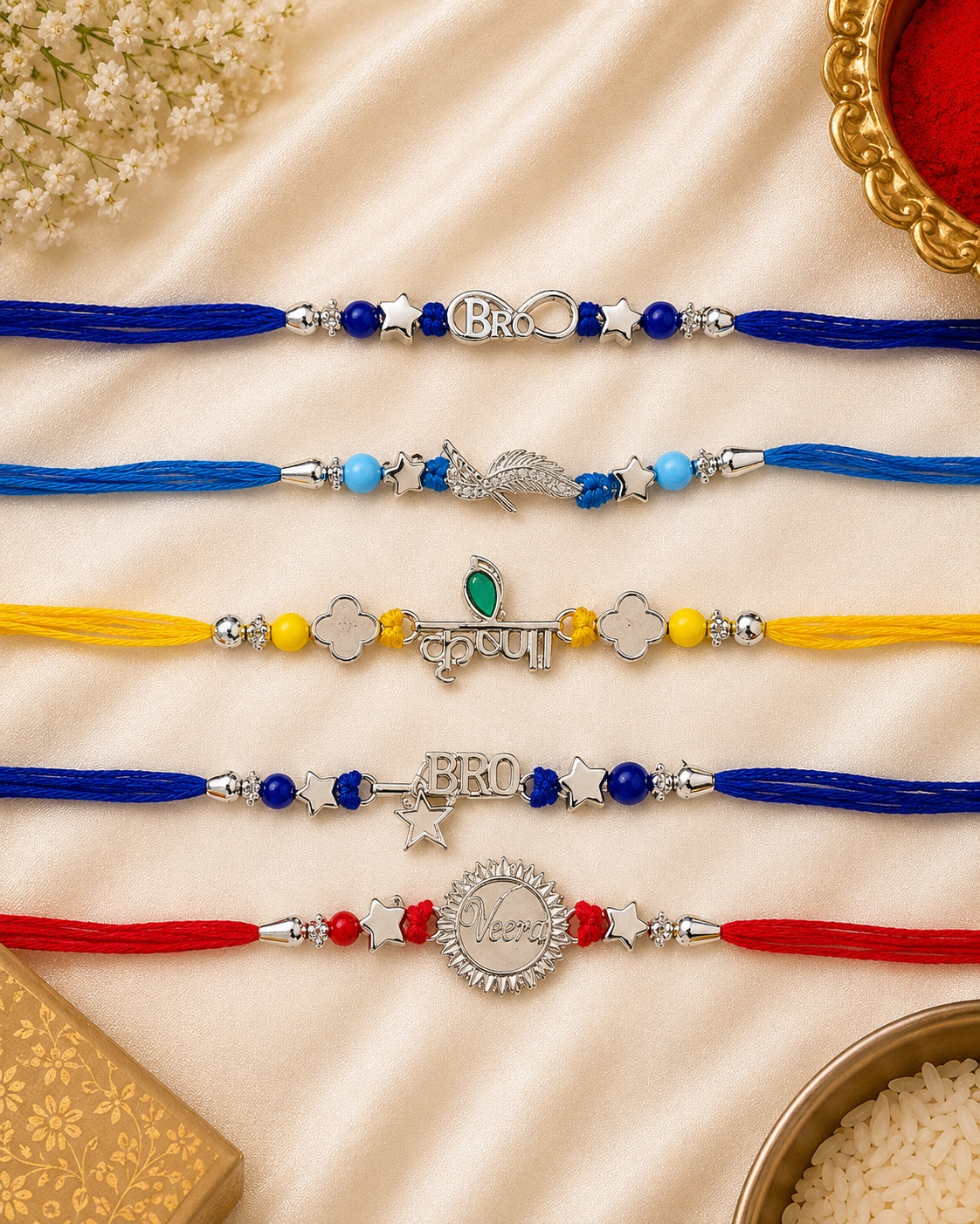 Premium Silver Rakhi Collection
