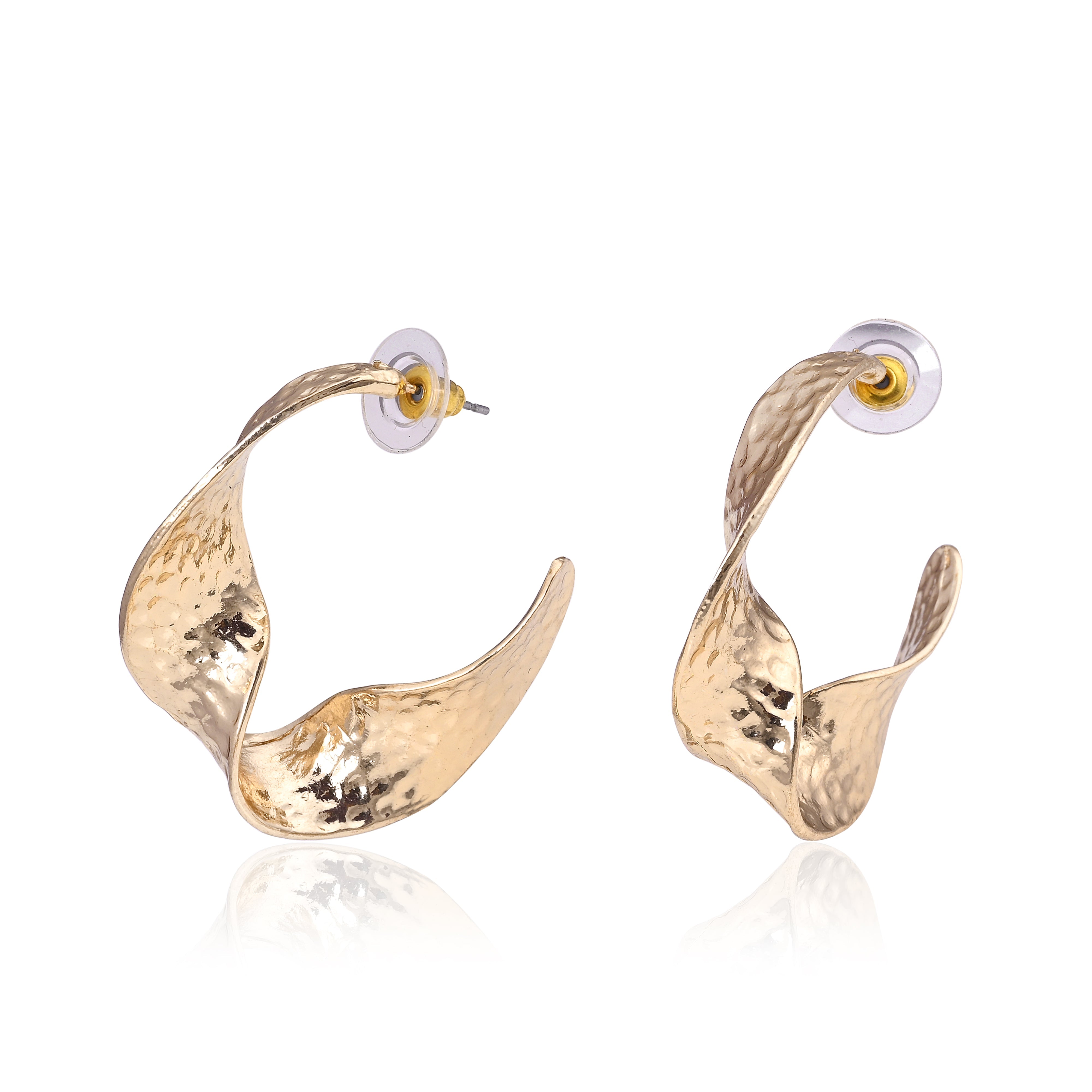Twisted Leaf Hoops