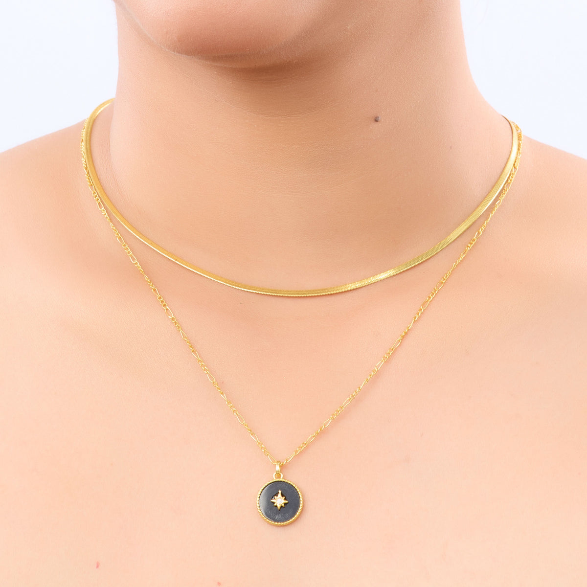 18K Gold Plated Sterling Astra Compass Chain for Women | Anti Tarnish