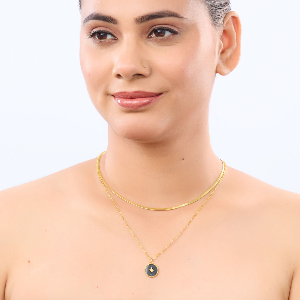 18K Gold Plated Sterling Astra Compass Chain for Women | Anti Tarnish
