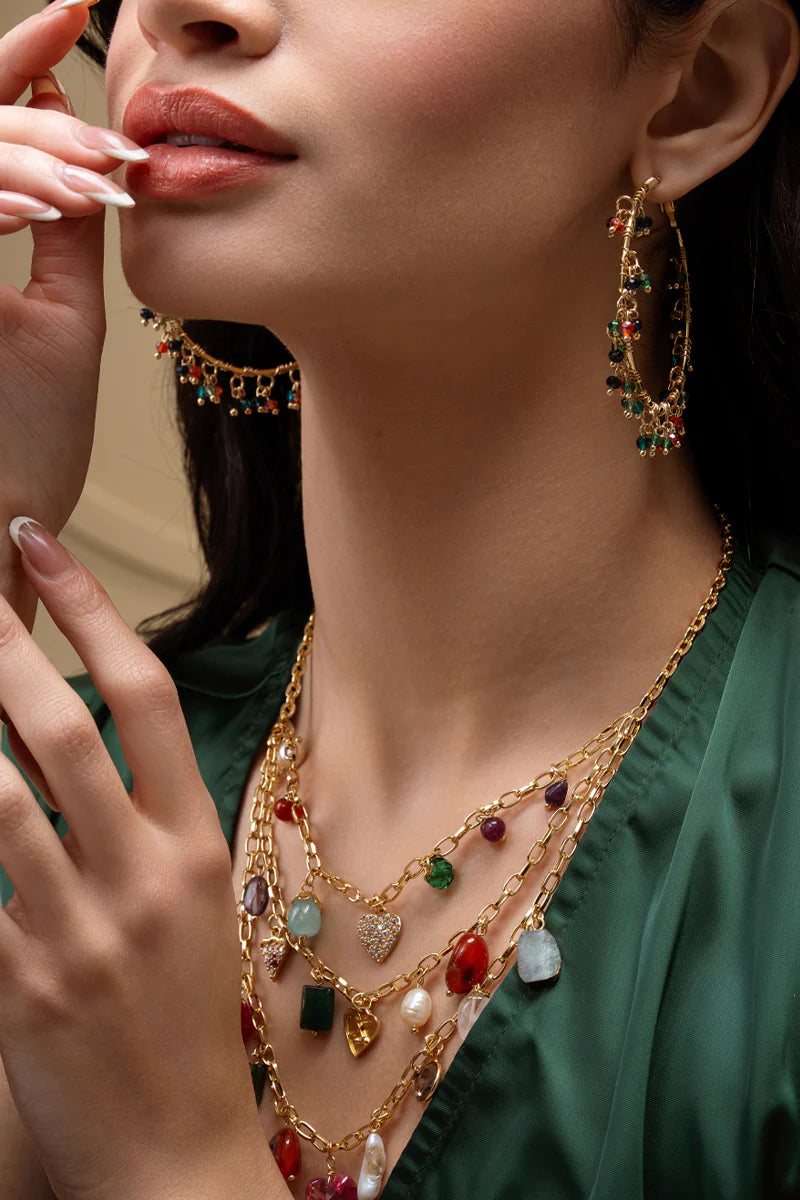 Mosaic Luxe Hoops