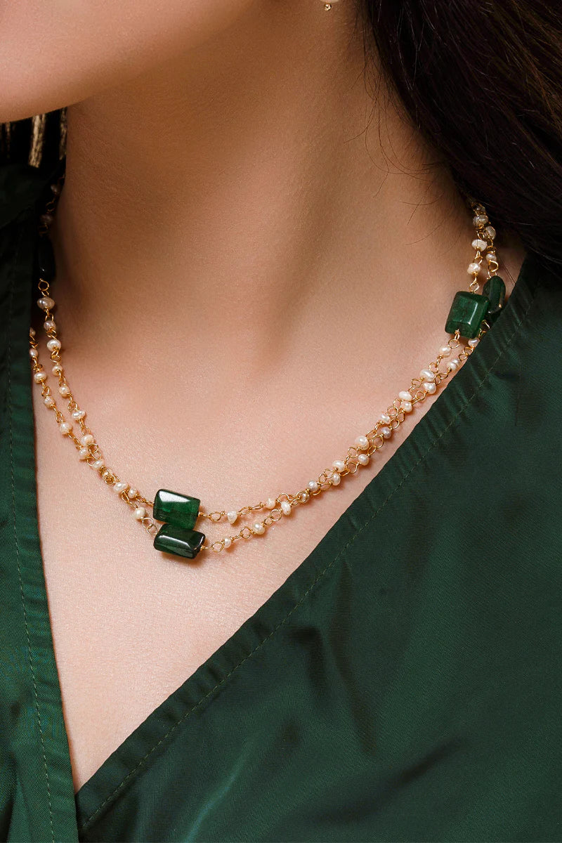 Emerald Dew Pearl Set