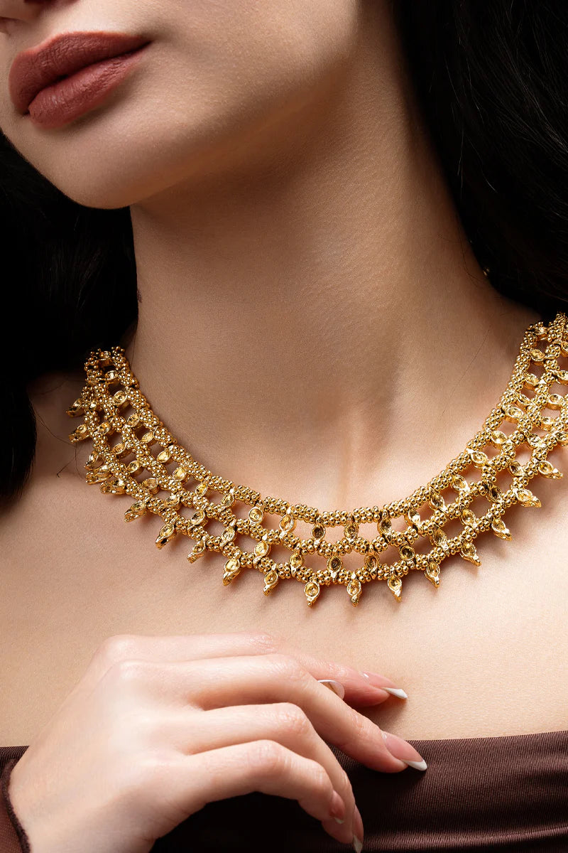 Rose Boho Weave Necklace