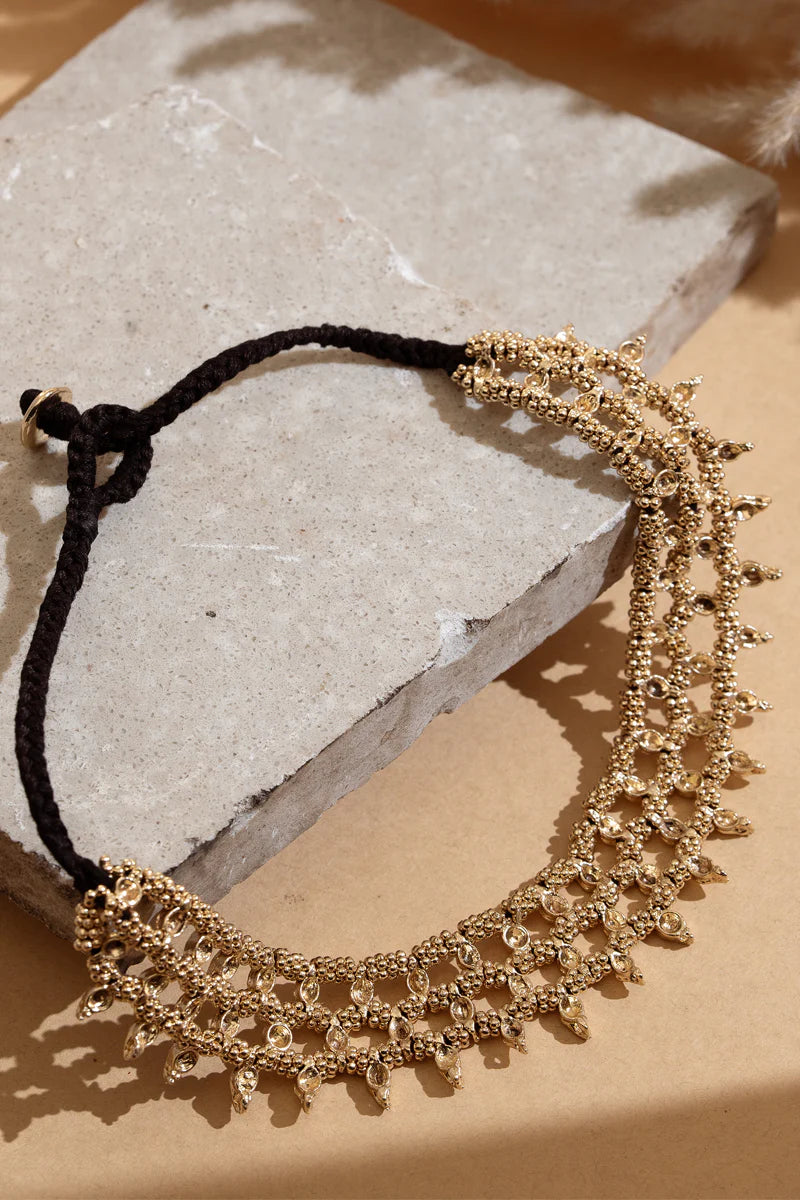 Rose Boho Weave Necklace