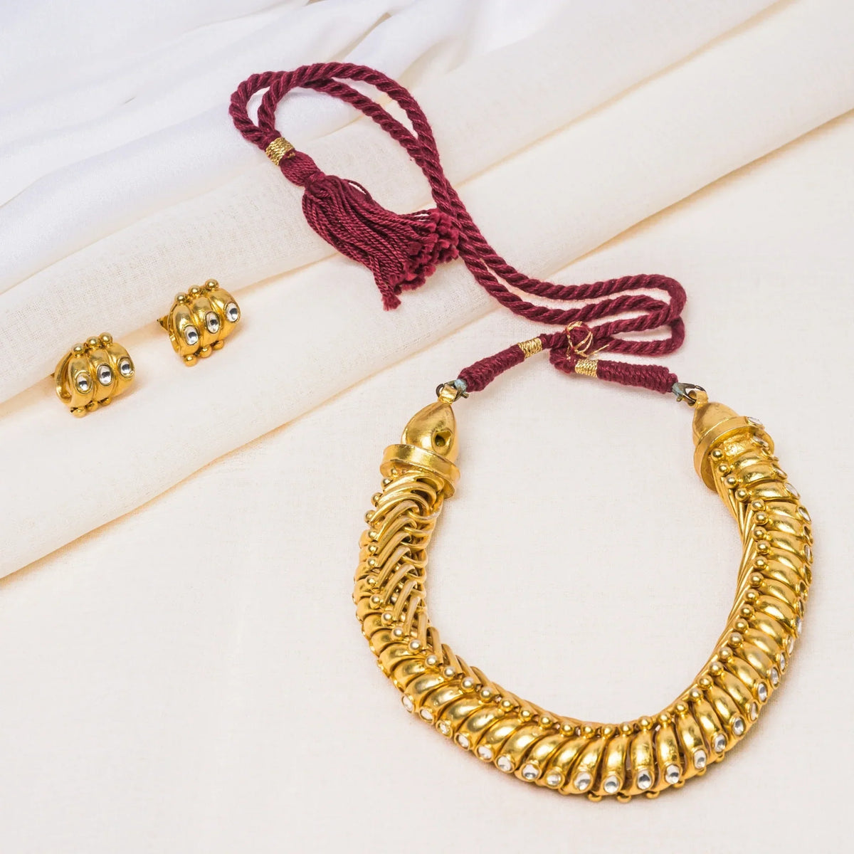Sakla Necklace W stone - Varenya Galleria