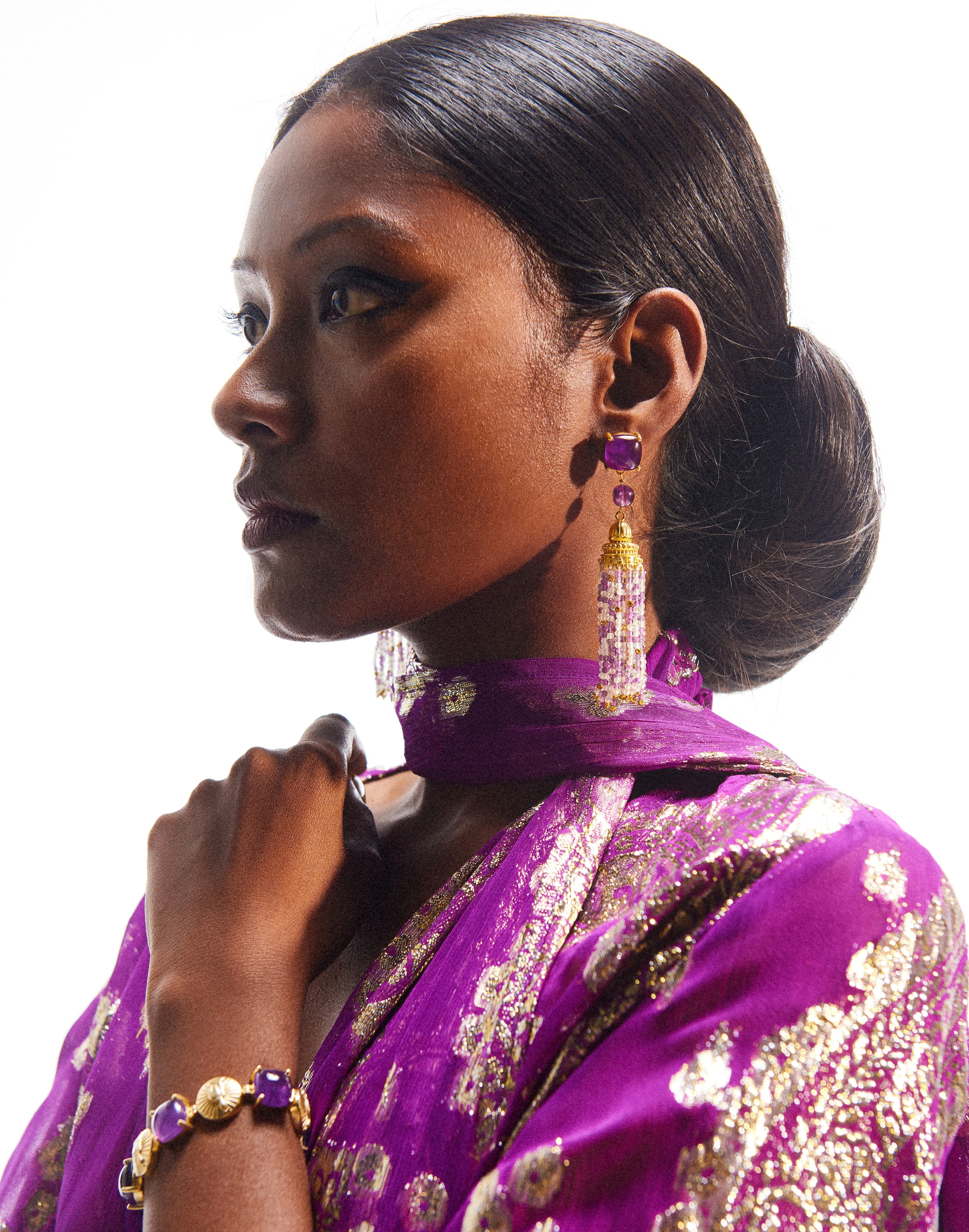 TEMPLE OF INSPIRATION EARRINGS (AMETHYST)