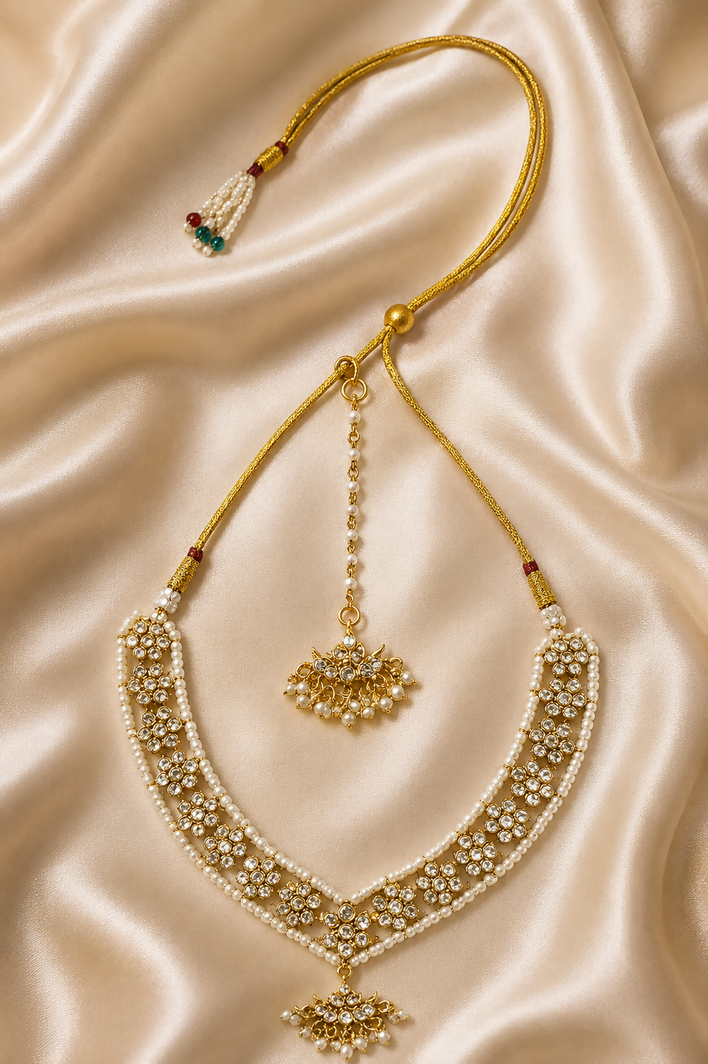 Moonlit Pearl Kundan Set (with Maantika)