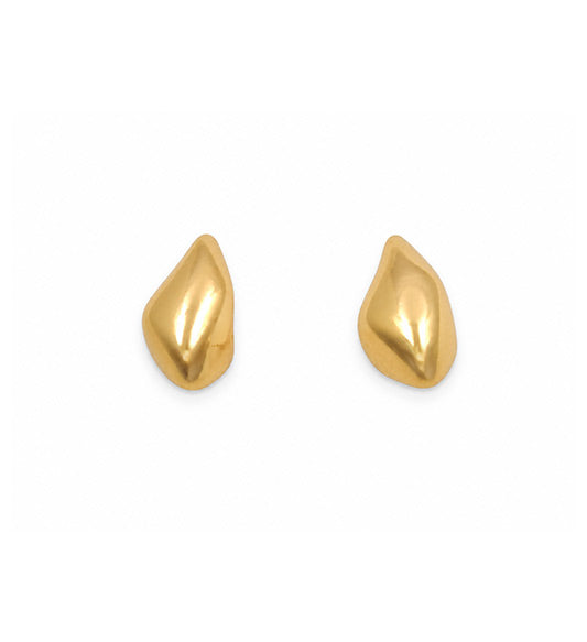 Gold Teardrop Stud Earrings
