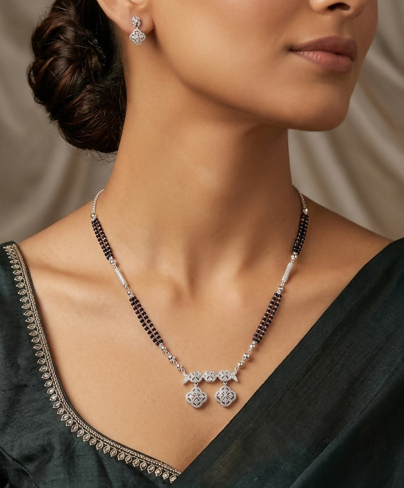 92.5 Silver Mangalsutra