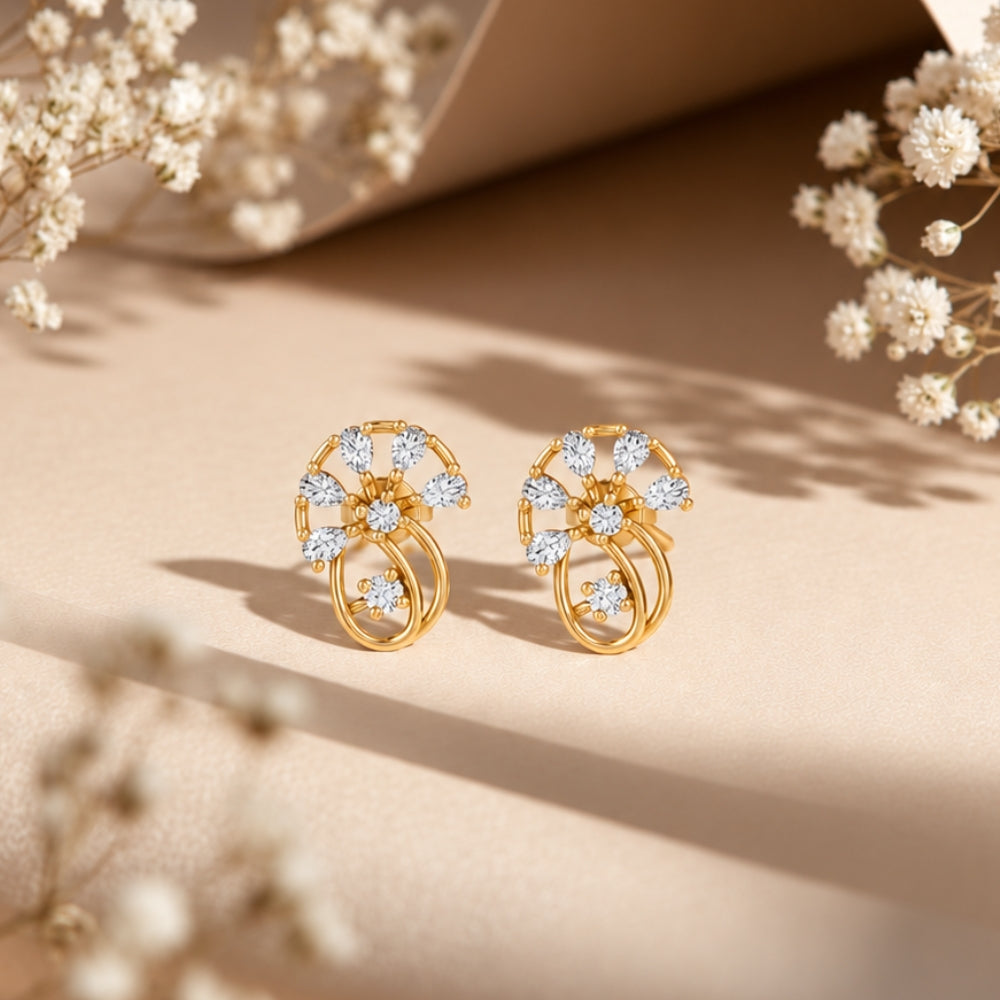 MAIRA Roselle Bloom Gold Plated 925 Sterling Silver Earrings