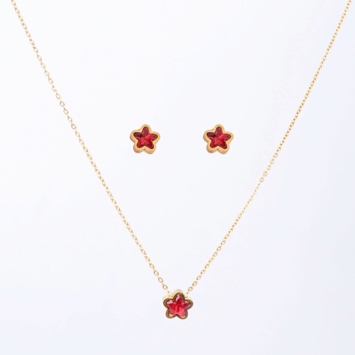 18K Gold Plated Royal Lavender Solitaire Set For Women|Anti Tarnish