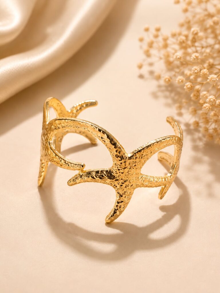 golden-starfish-statement-bracelet