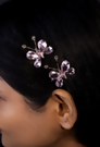 Crystal Butterfly Hair Accessory- pink BSJCL07