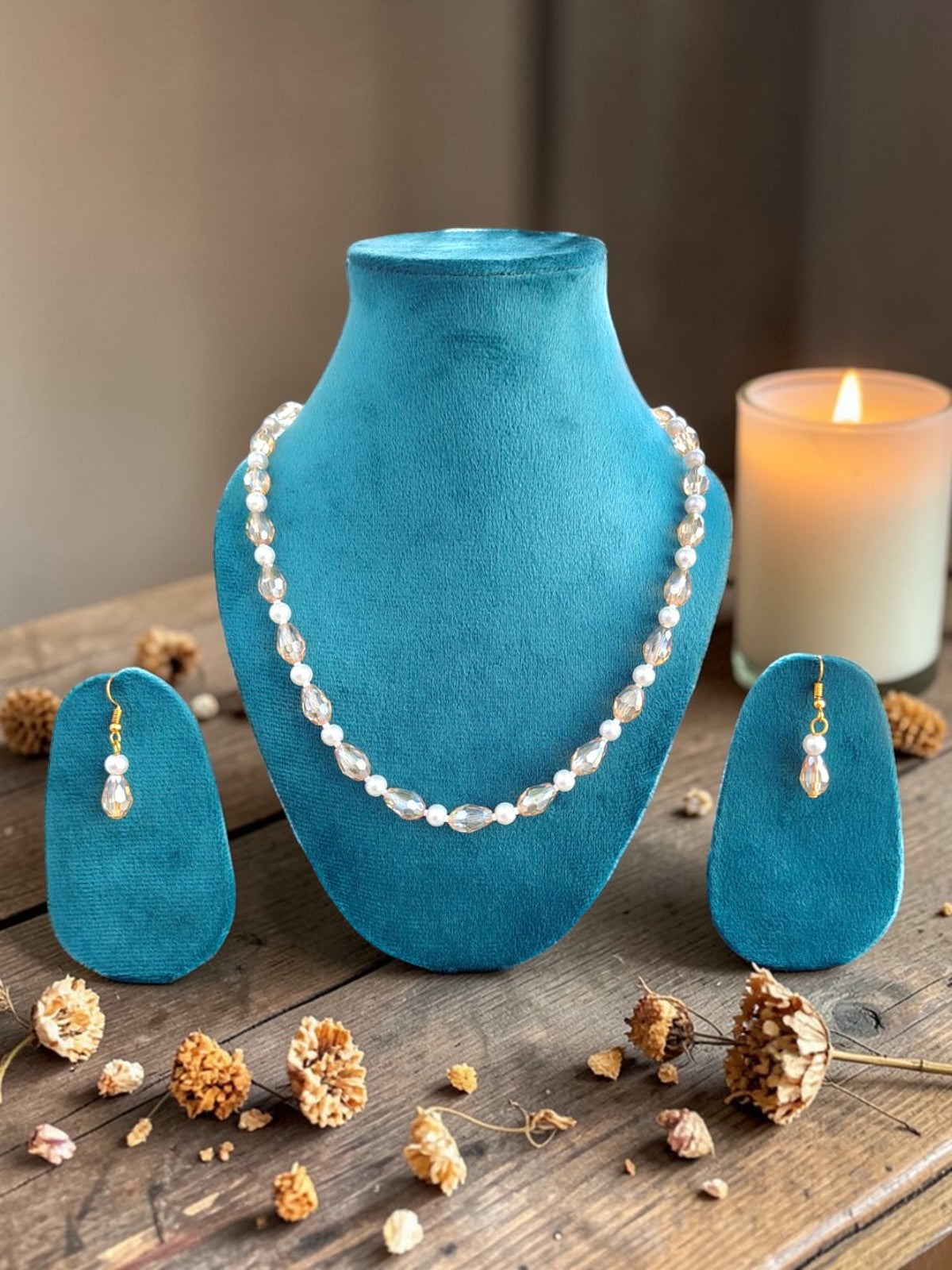 Golden Touch Pearl Crystal Set