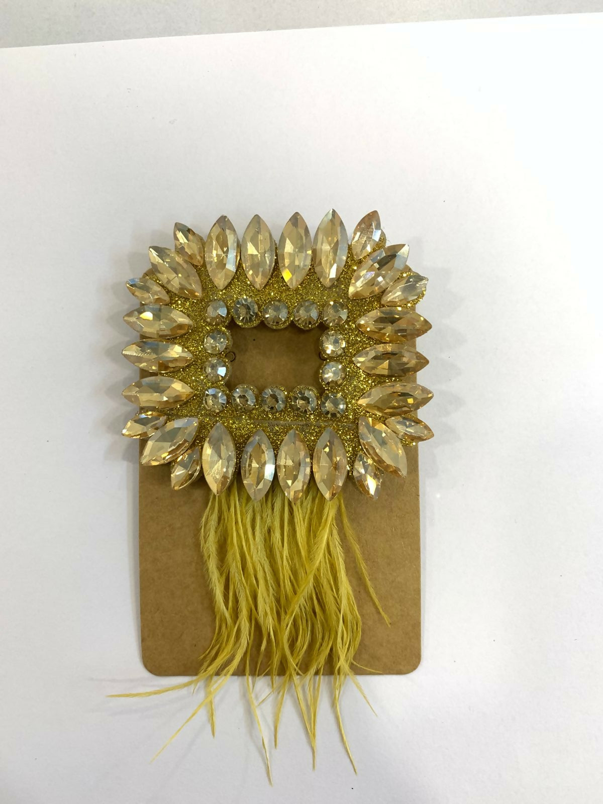 Golden Stardust Feather Hair Clip BSJ121