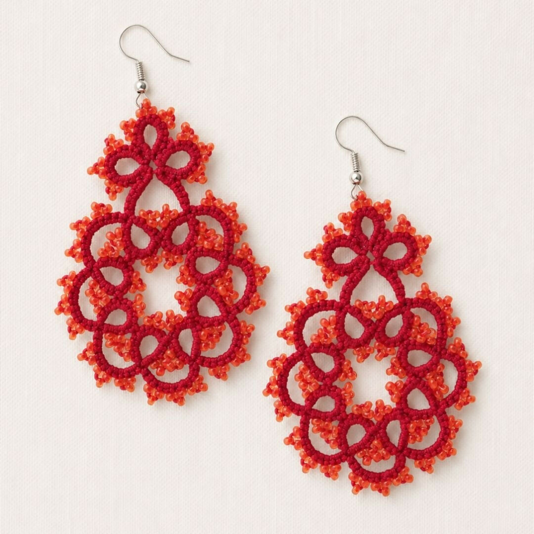 Scarlet Symphony Earrings