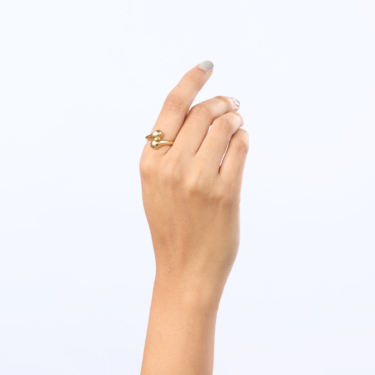 Abstract Oro Bypass Band Ring