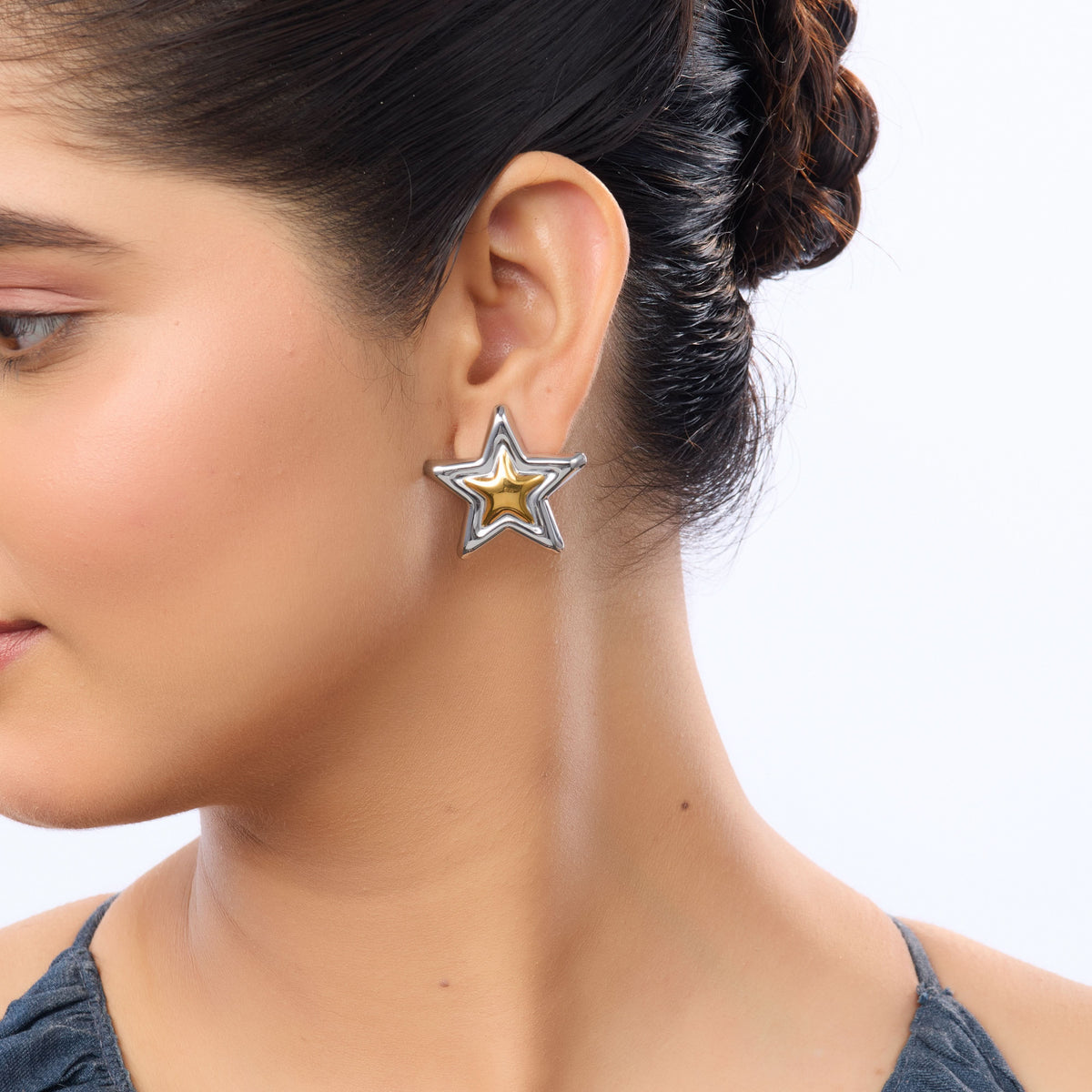 18K Gold Plated Edge Statement Drop Earrings for Women | Anti Tarnish
