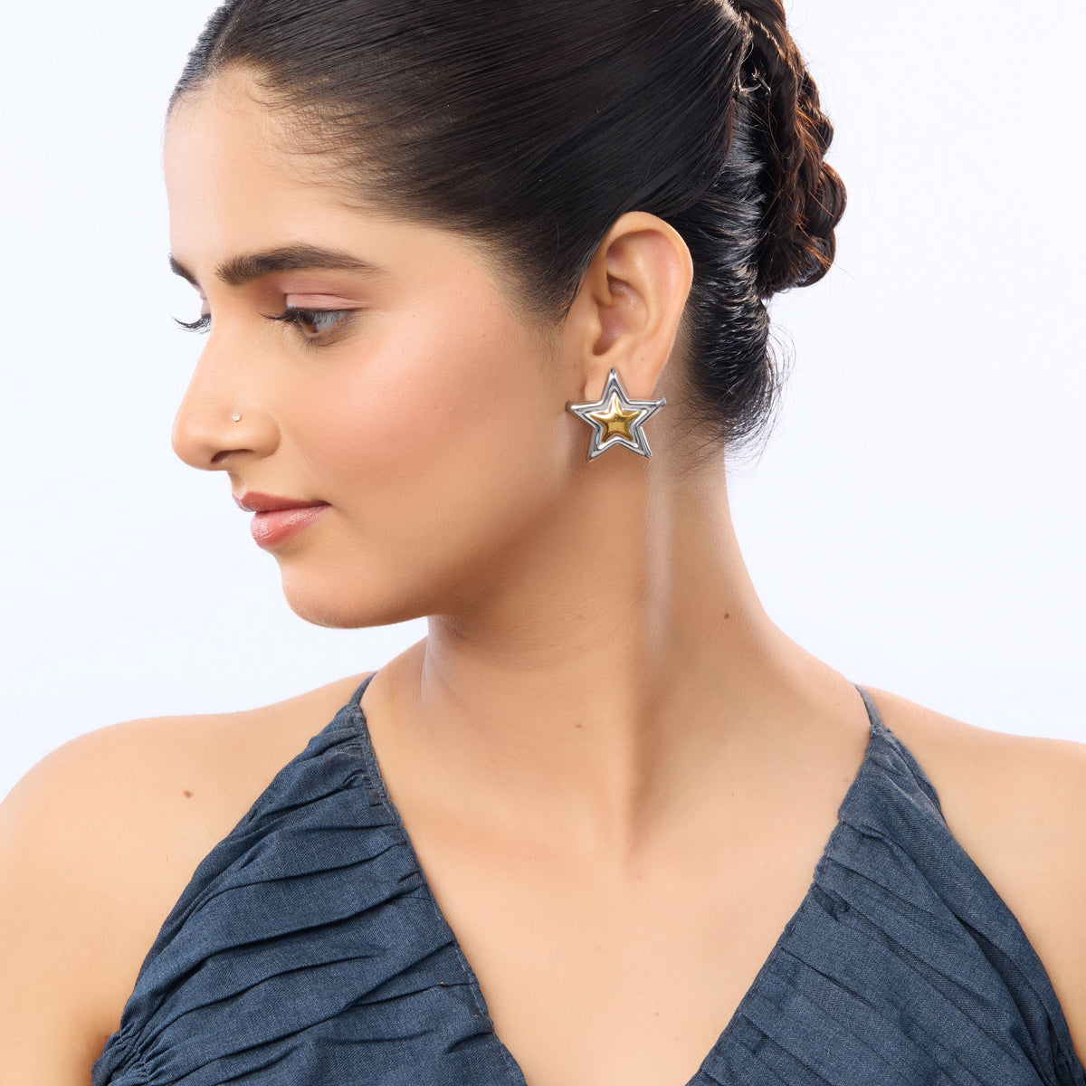 18K Gold Plated Edge Statement Drop Earrings for Women | Anti Tarnish