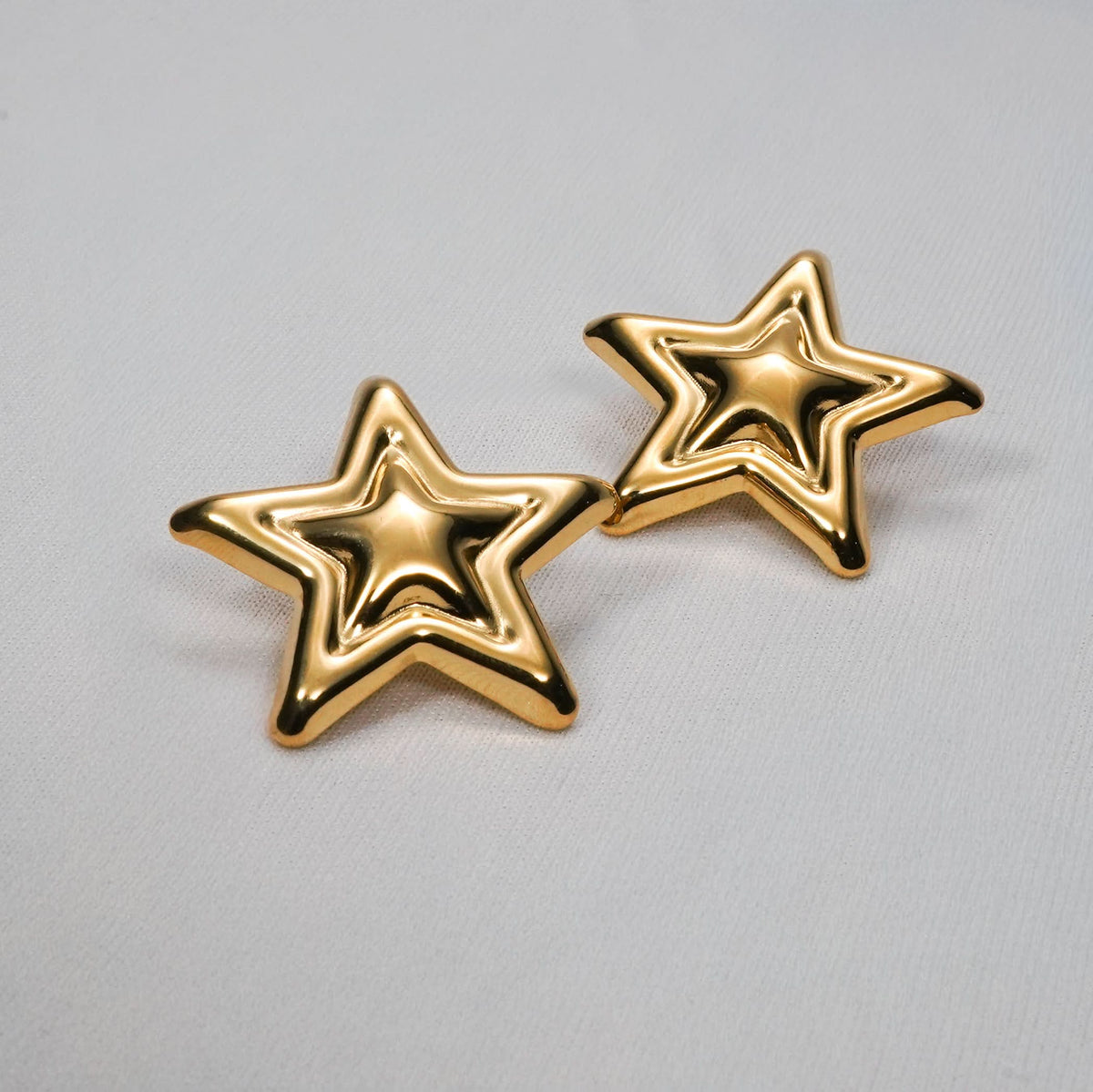 18K Gold Plated Edge Statement Drop Earrings for Women | Anti Tarnish
