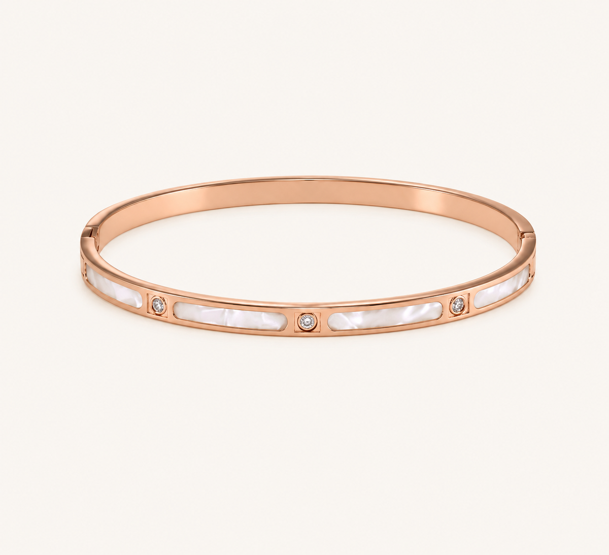 Architectural Shell Inlay Bangle