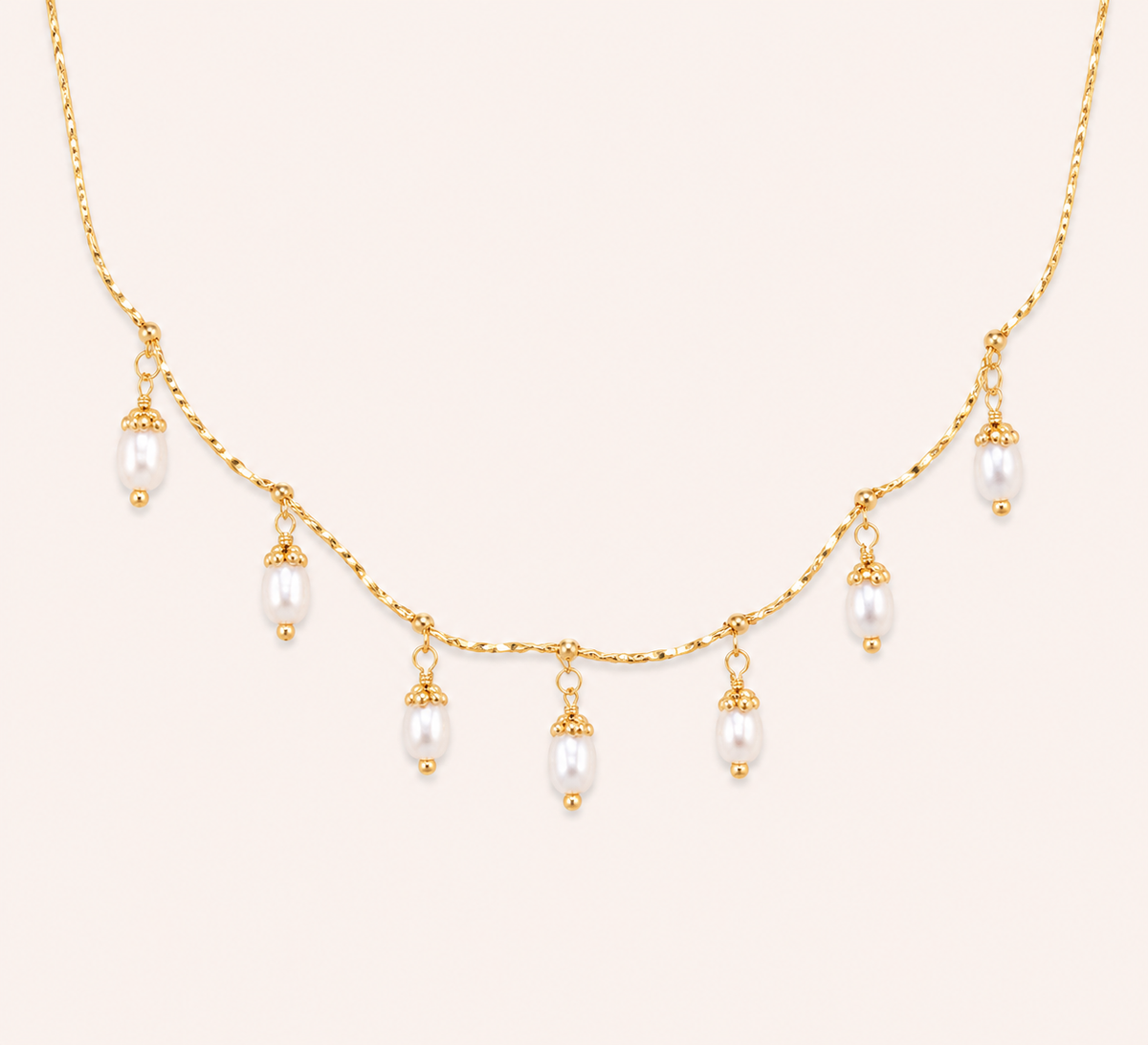 Aurelia French Pearl Necklace - gold plated pearl necklace for women