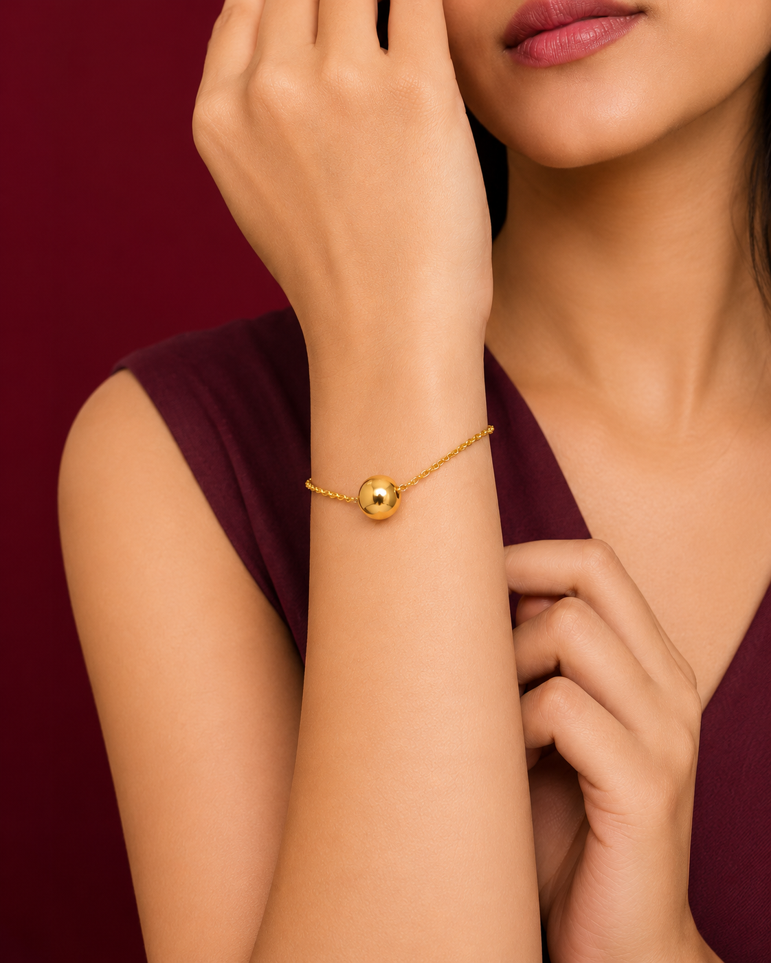 Aurelia Gold Bead Chain Bracelet