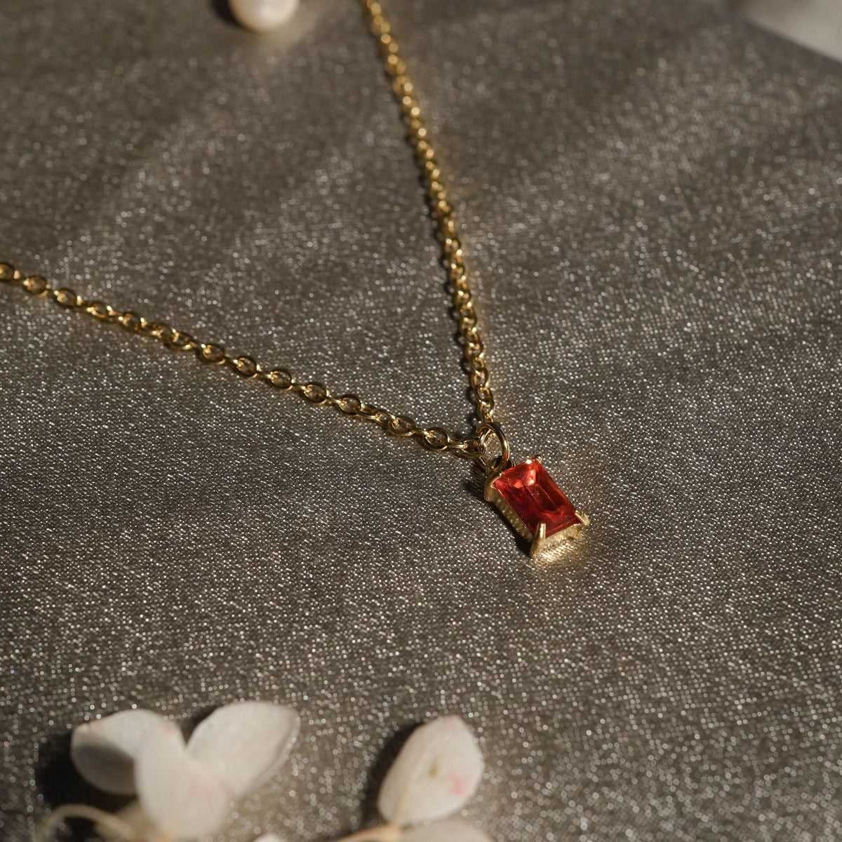 18K Gold Plated Birthstone Grace Necklace for Women | Anti Tarnish