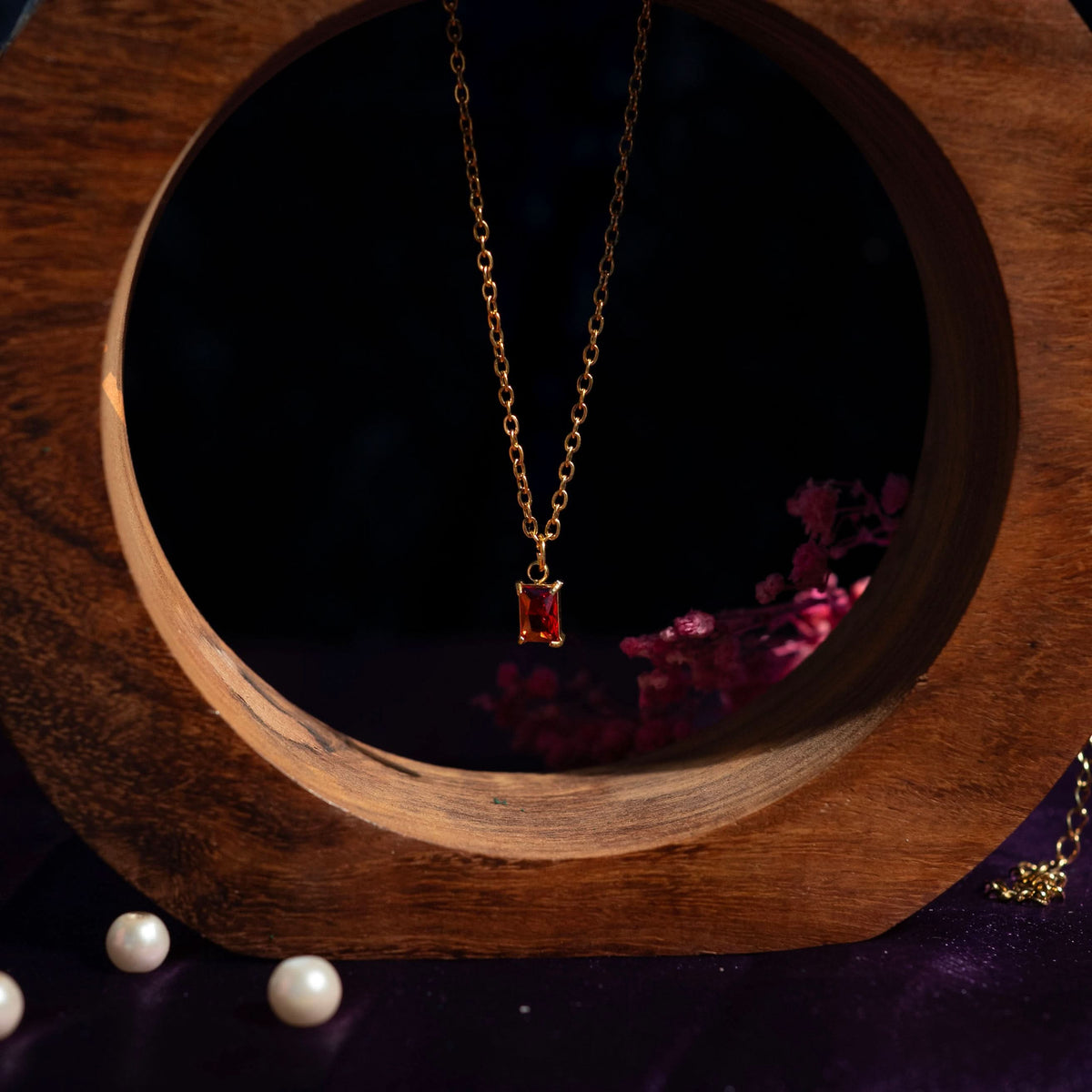 18K Gold Plated Birthstone Grace Necklace for Women | Anti Tarnish