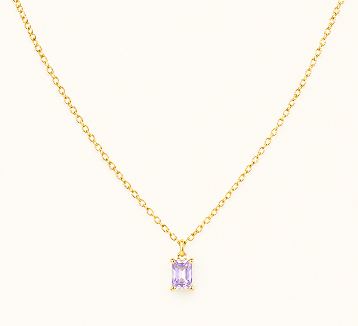 Birthstone Grace Crystal Pendant Necklace - gold plated birthstone crystal necklace for women - view 4