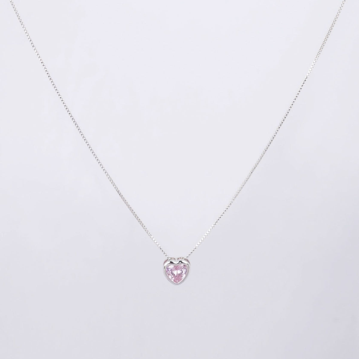 Blush Heart Zircon Necklace - gold plated blush heart zircon necklace for women