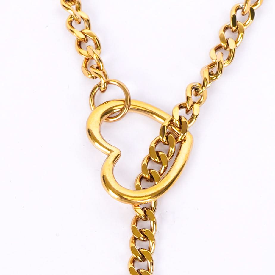 Bold Heart Link Necklace