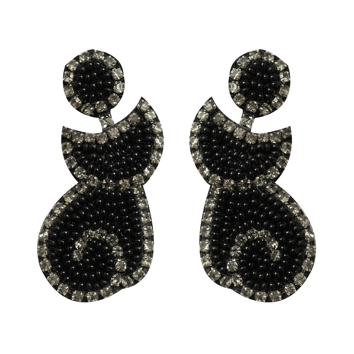 Cat Earrings in Black