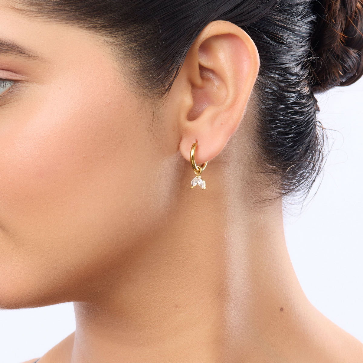 Celeste Mermaid Tail Huggie Hoop Earrings