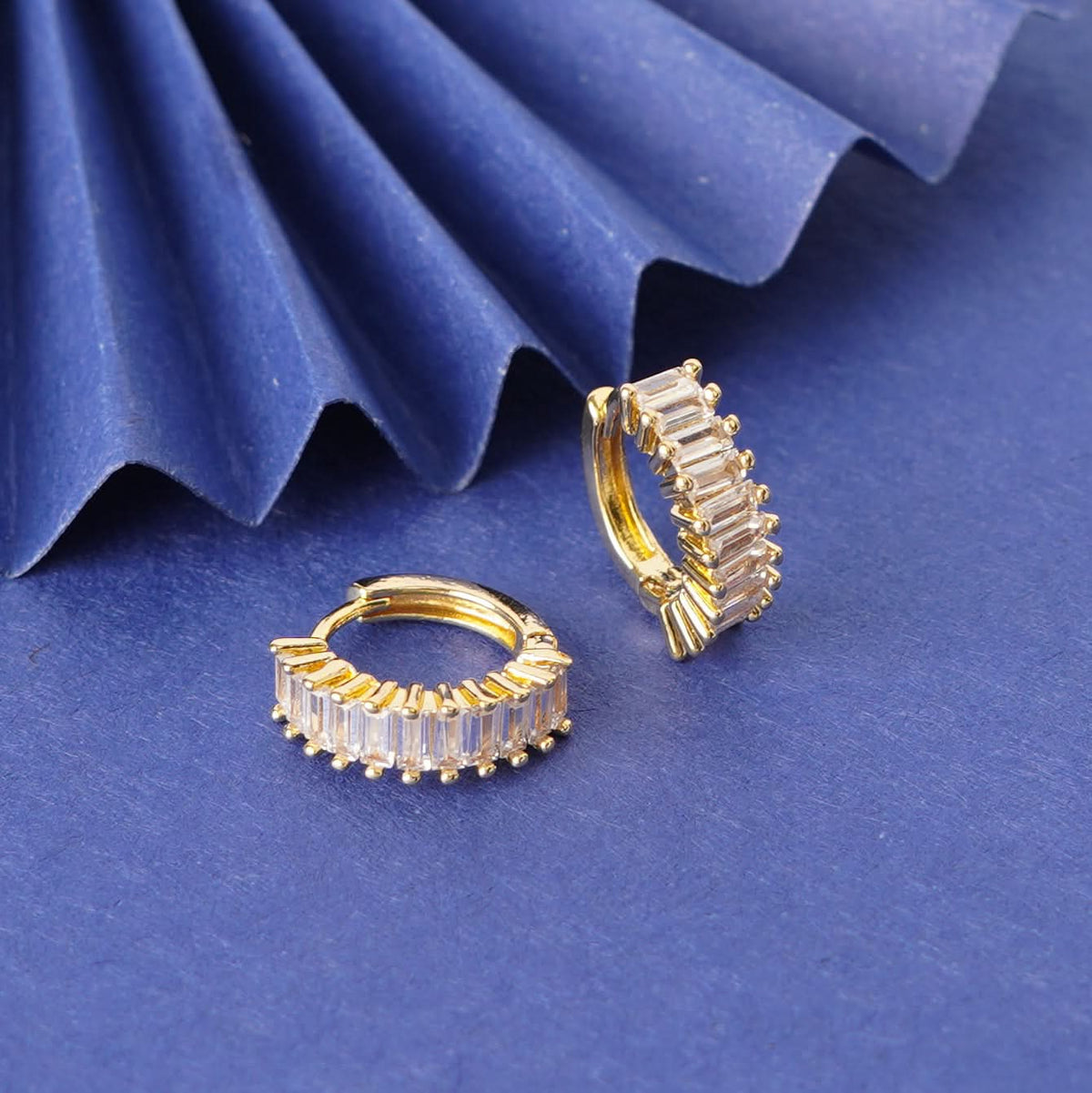 Celeste Pentagram Circle Zircon Stud Earrings