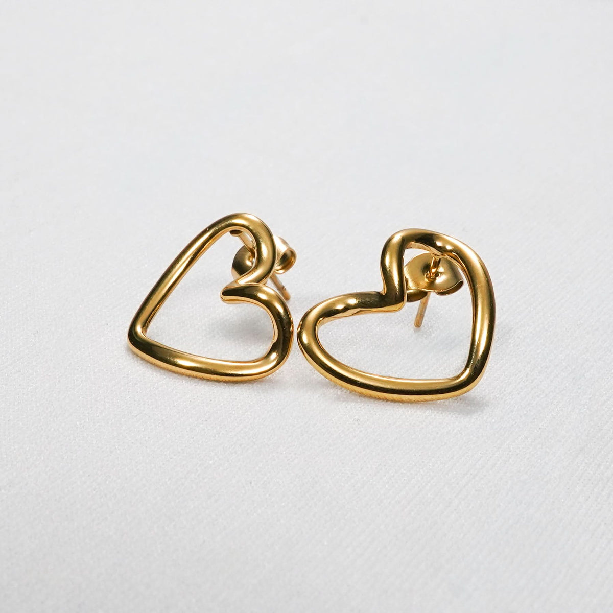 18K Gold Plated Edge Elegant Stud Earrings for Women | Anti Tarnish