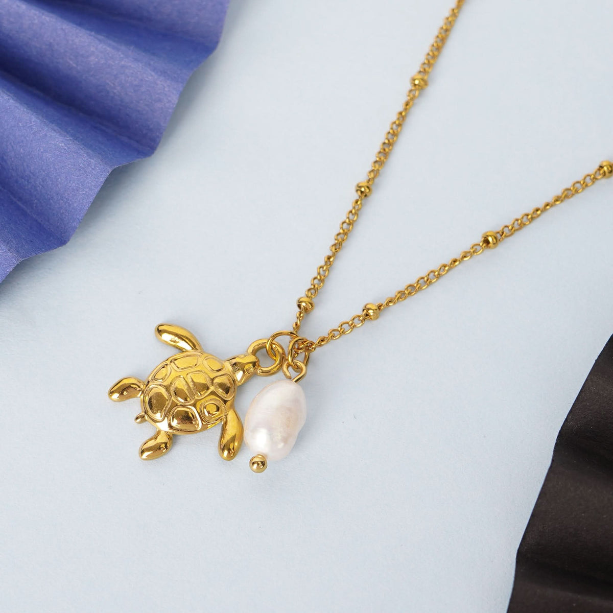 Celestia Gold Sea Turtle Pendant Necklace