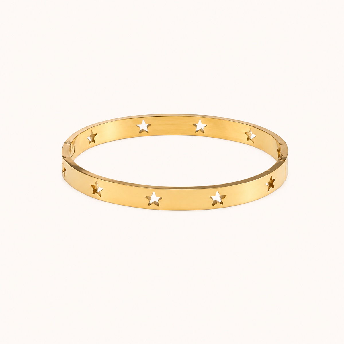 Celestial Pentagram Rhinestone Gold Bracelet