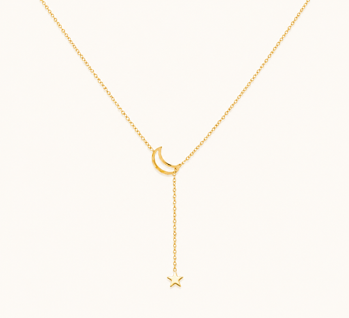 Celestial Star Moon Vintage Charm Necklace - gold vintage star moon charm pendant necklace for women