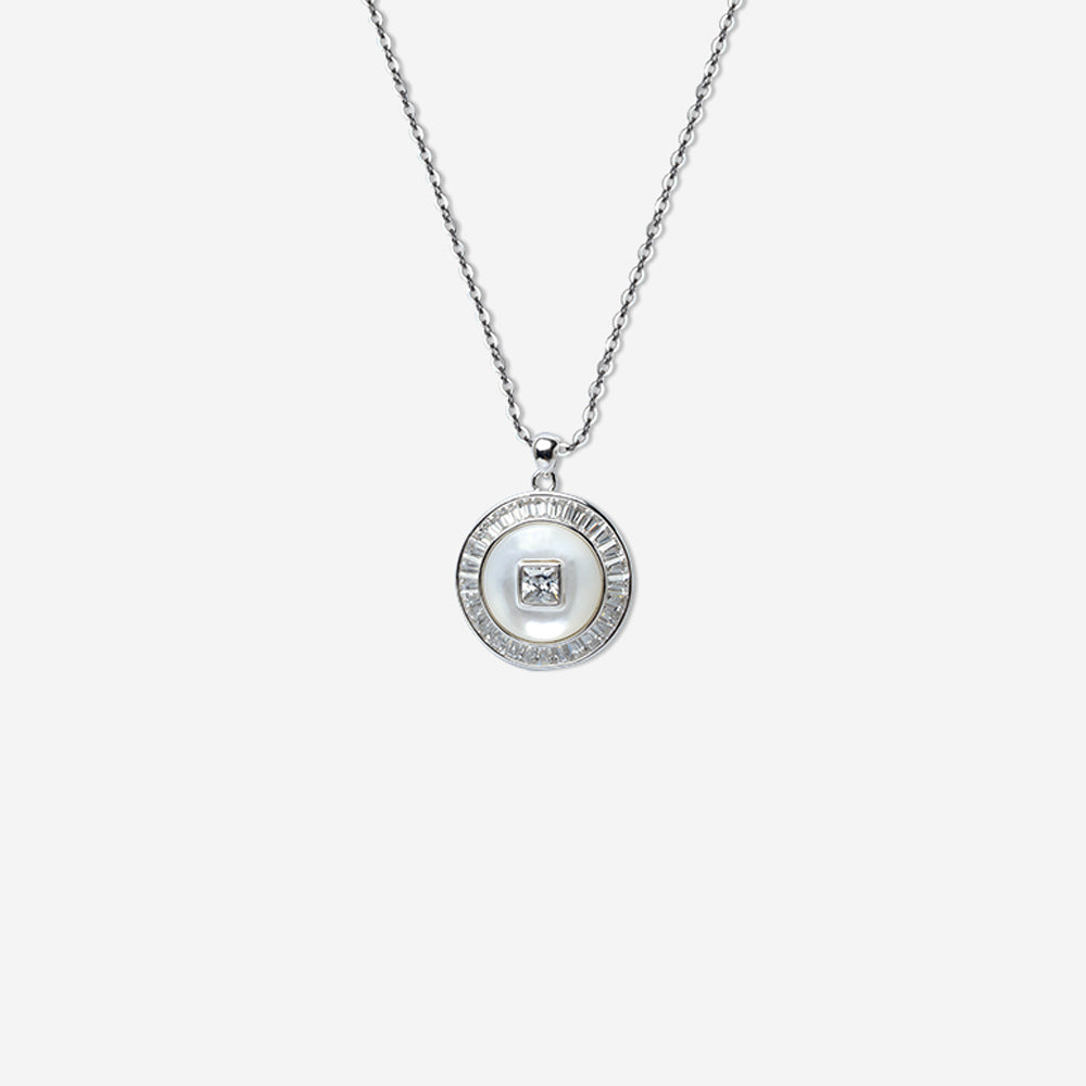 Celeste Glow Circular Pendant Necklace