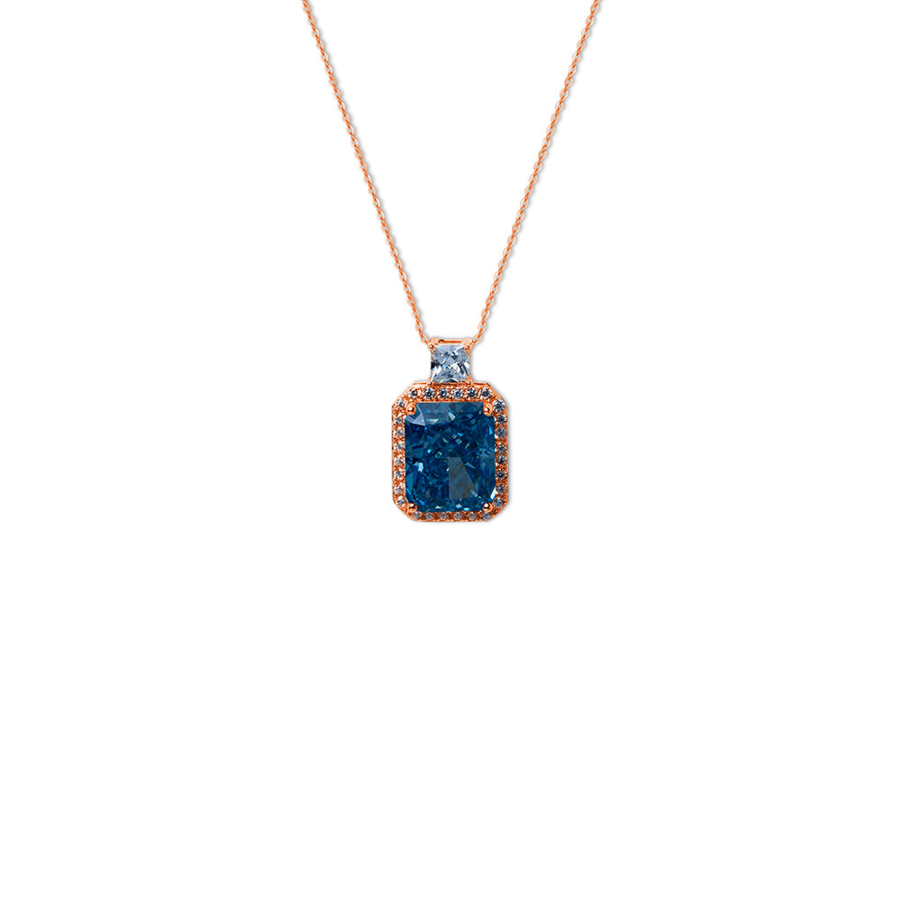 Celestial Blue Aura Pendant Necklace