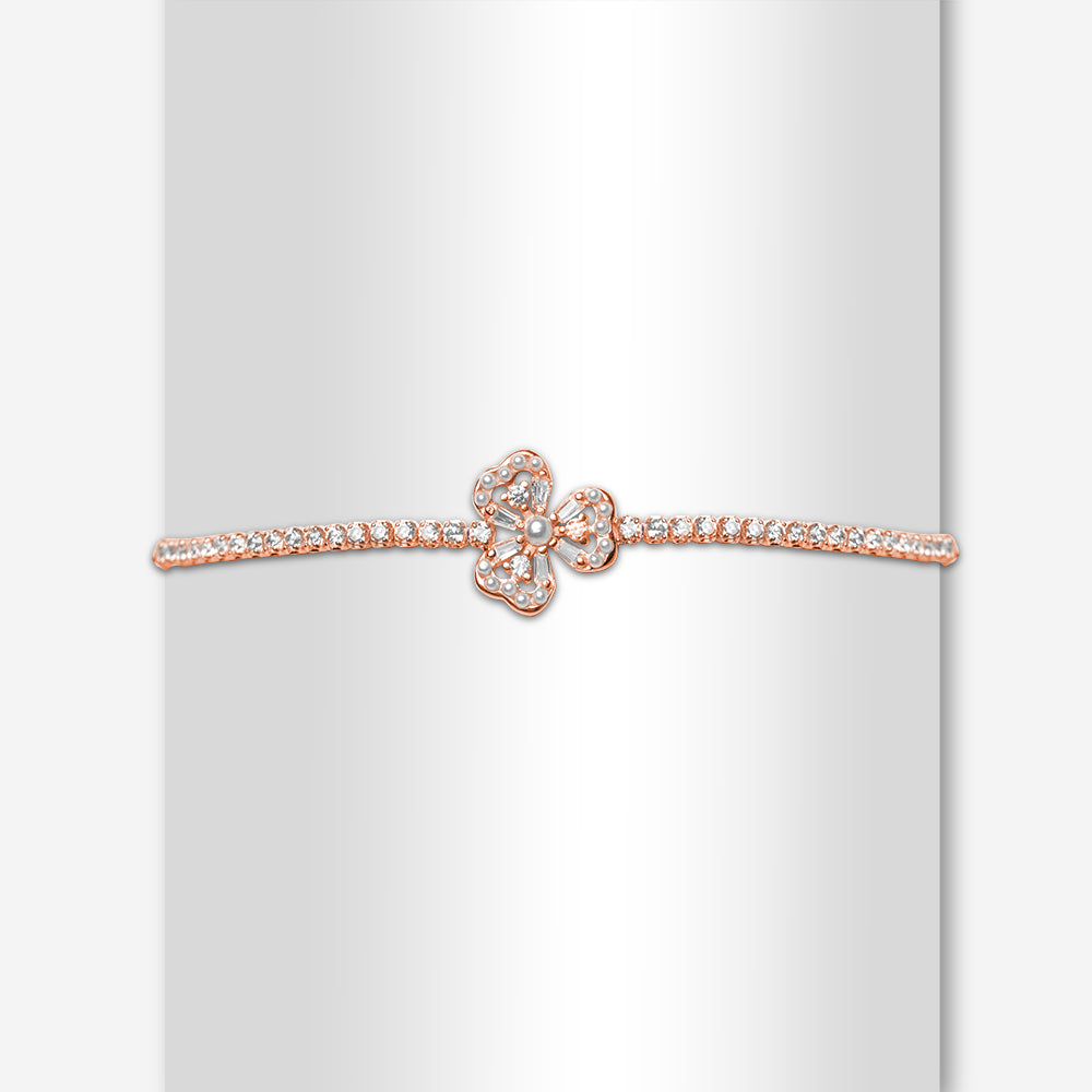 Daisy Bloom CZ Chain Bracelet