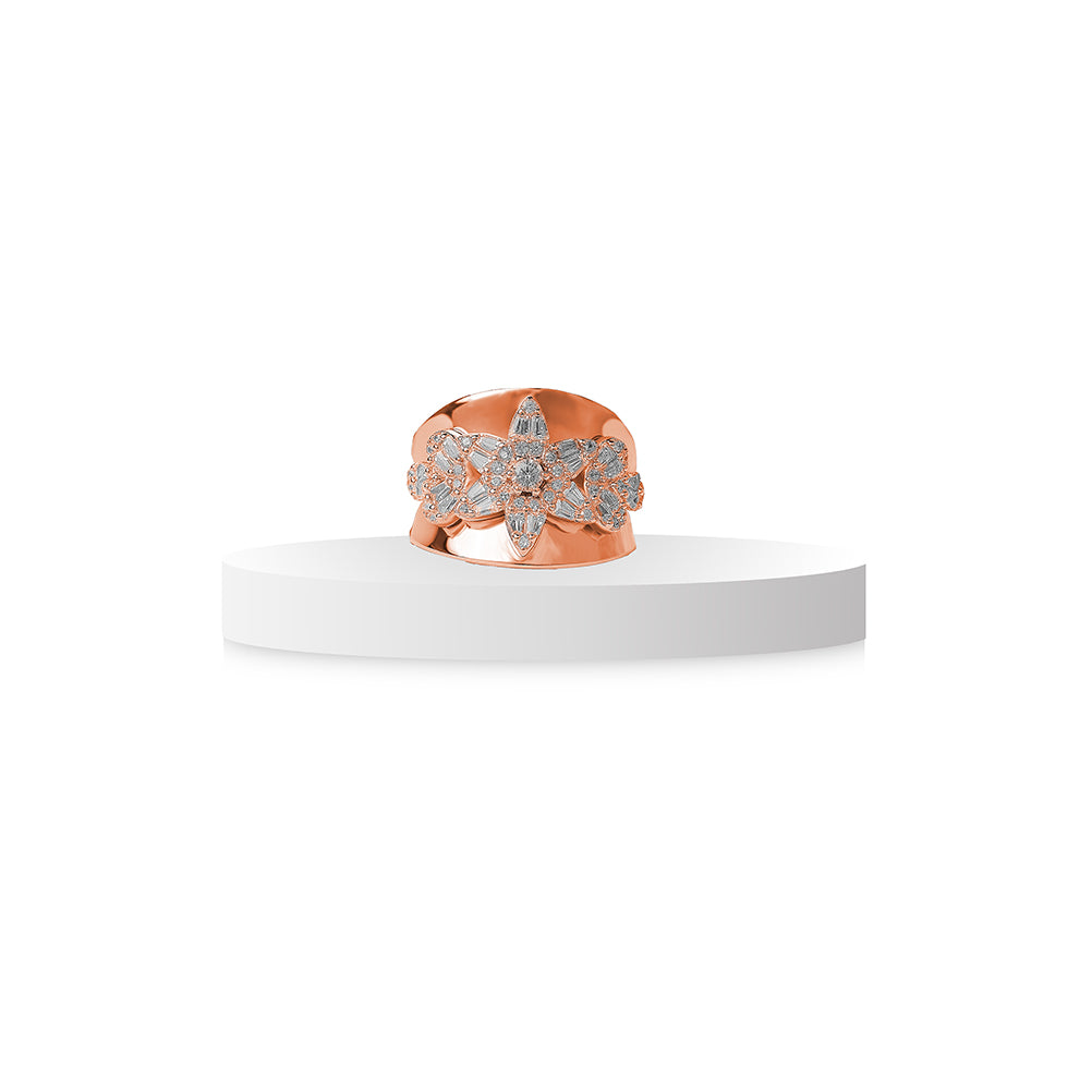 Aurora Bloom Wide Band Ring