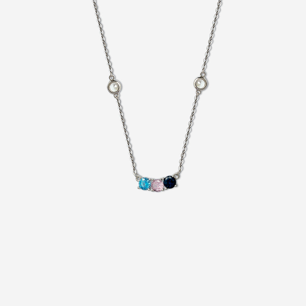 Trinity Tones Gemstone Necklace
