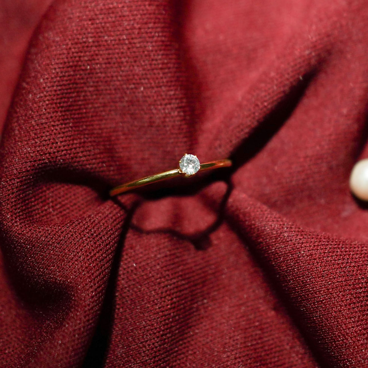 18K Gold Plated Dainty Dewdrop Micro-Band for Women | Anti Tarnish