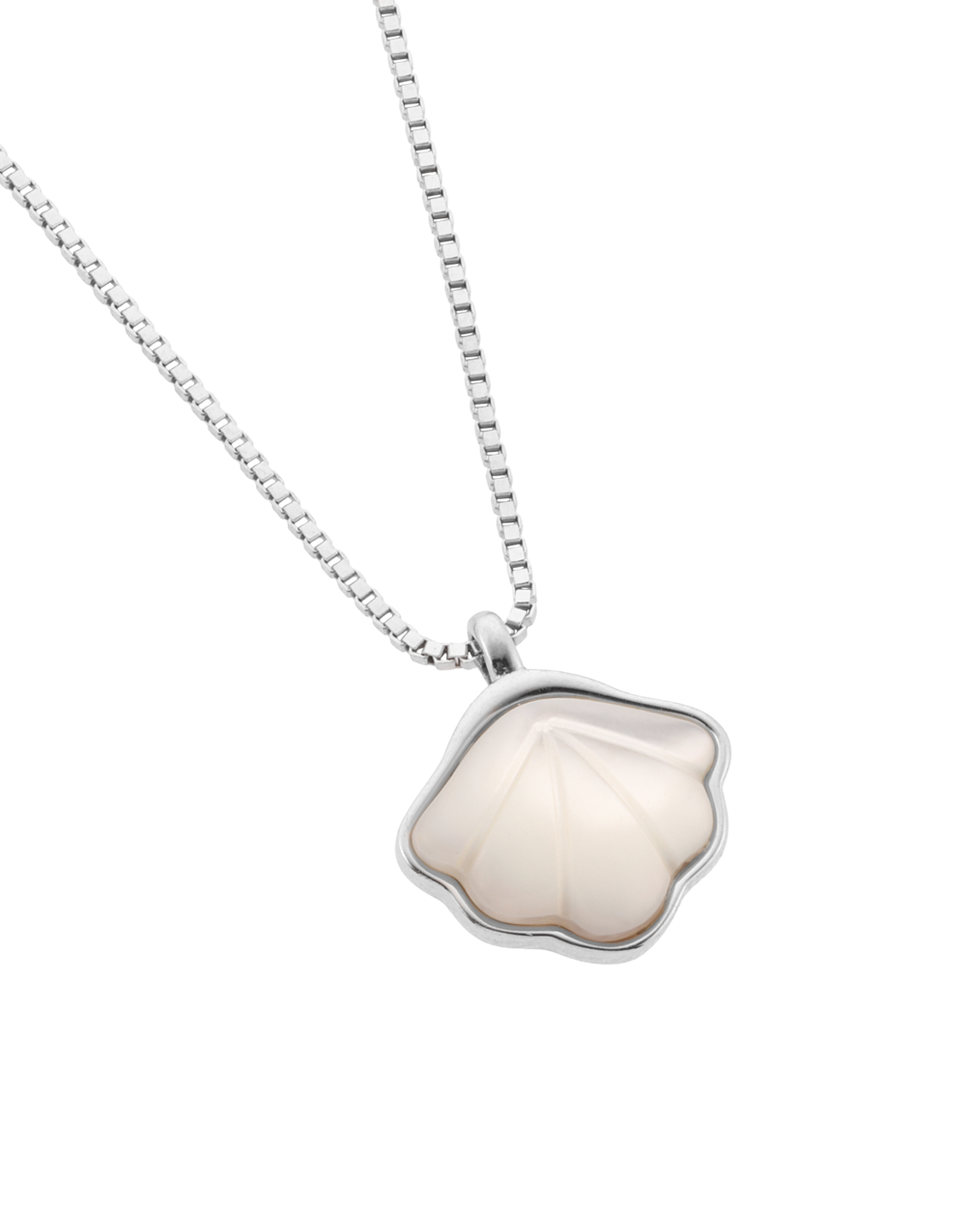 Delicate Shell Stone Pendant Necklace – Minimalist Design
