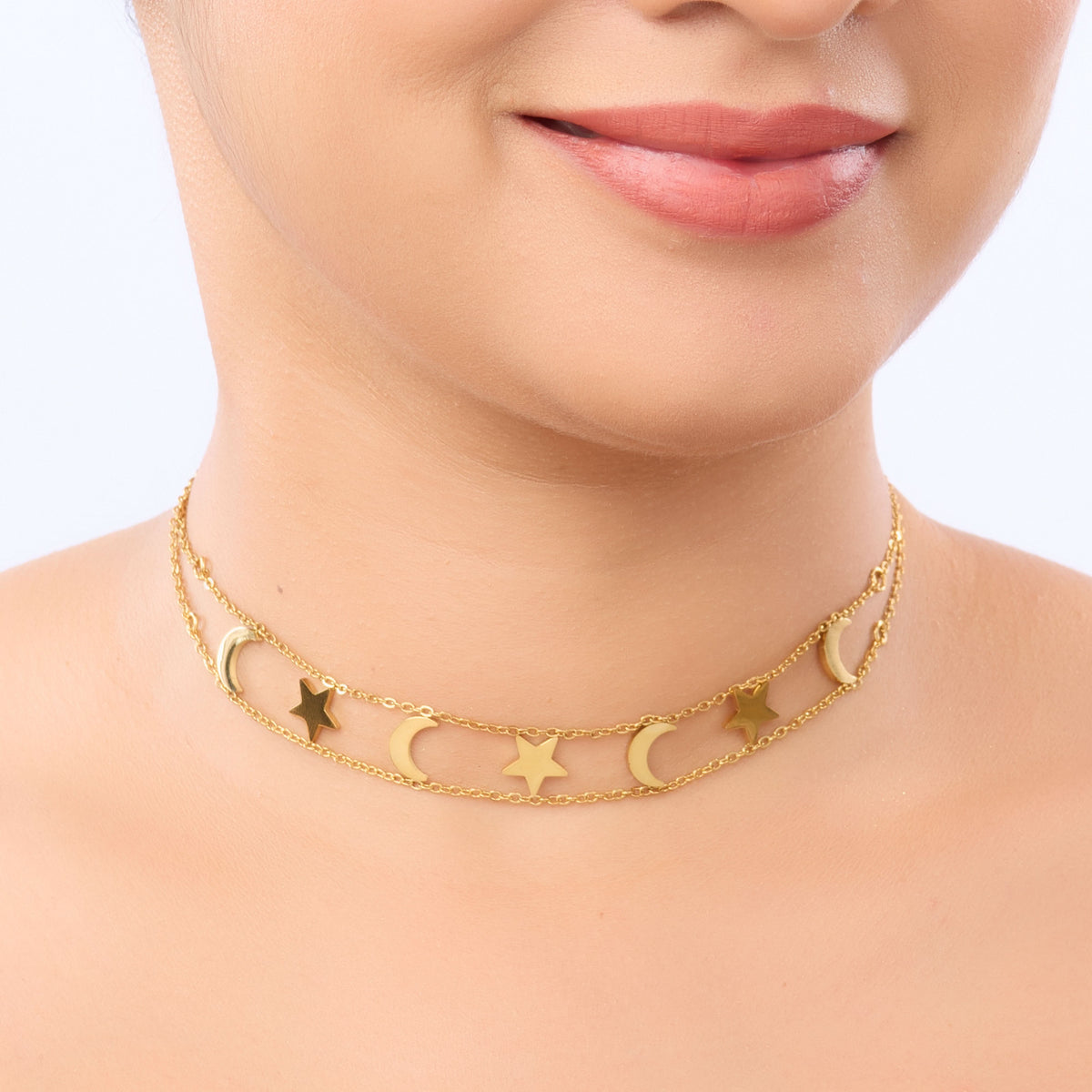 Double Layer Upper Neck Statement Necklace